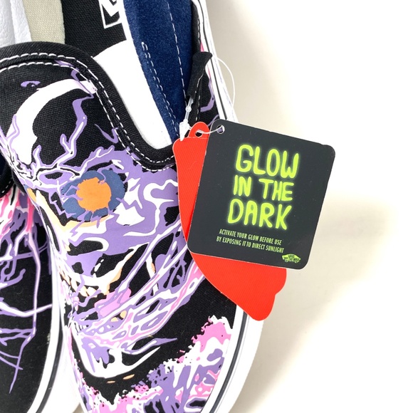 VANS Classic Slip On Zap Dress Blues Black Canvas Men Sneakers Skate VN000XG88NK - Picture 4 of 11